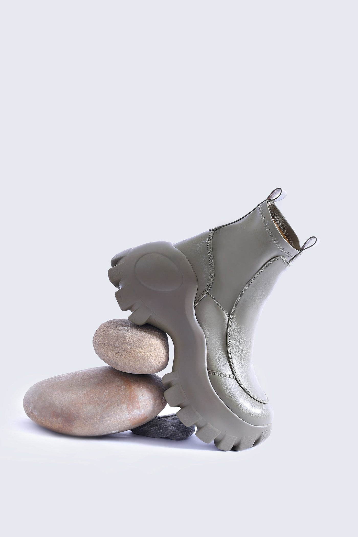 Eggshell Ankle Boots