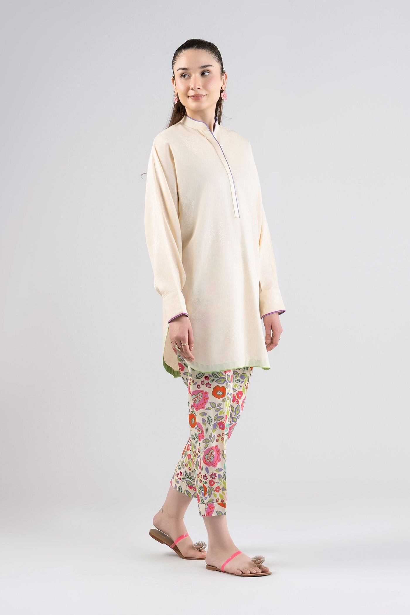 2 Pc Printed Jacquard Viscose Suit | MB-CS25-103