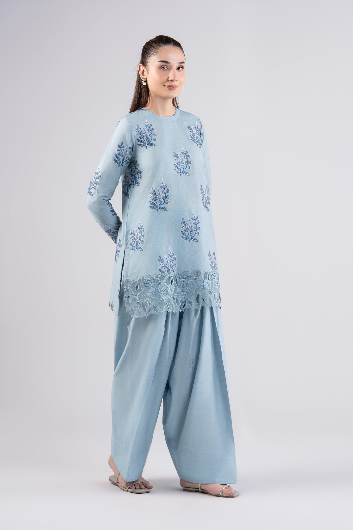 2 Pc Embroidered Jacquard Suit | MB-CS25-122