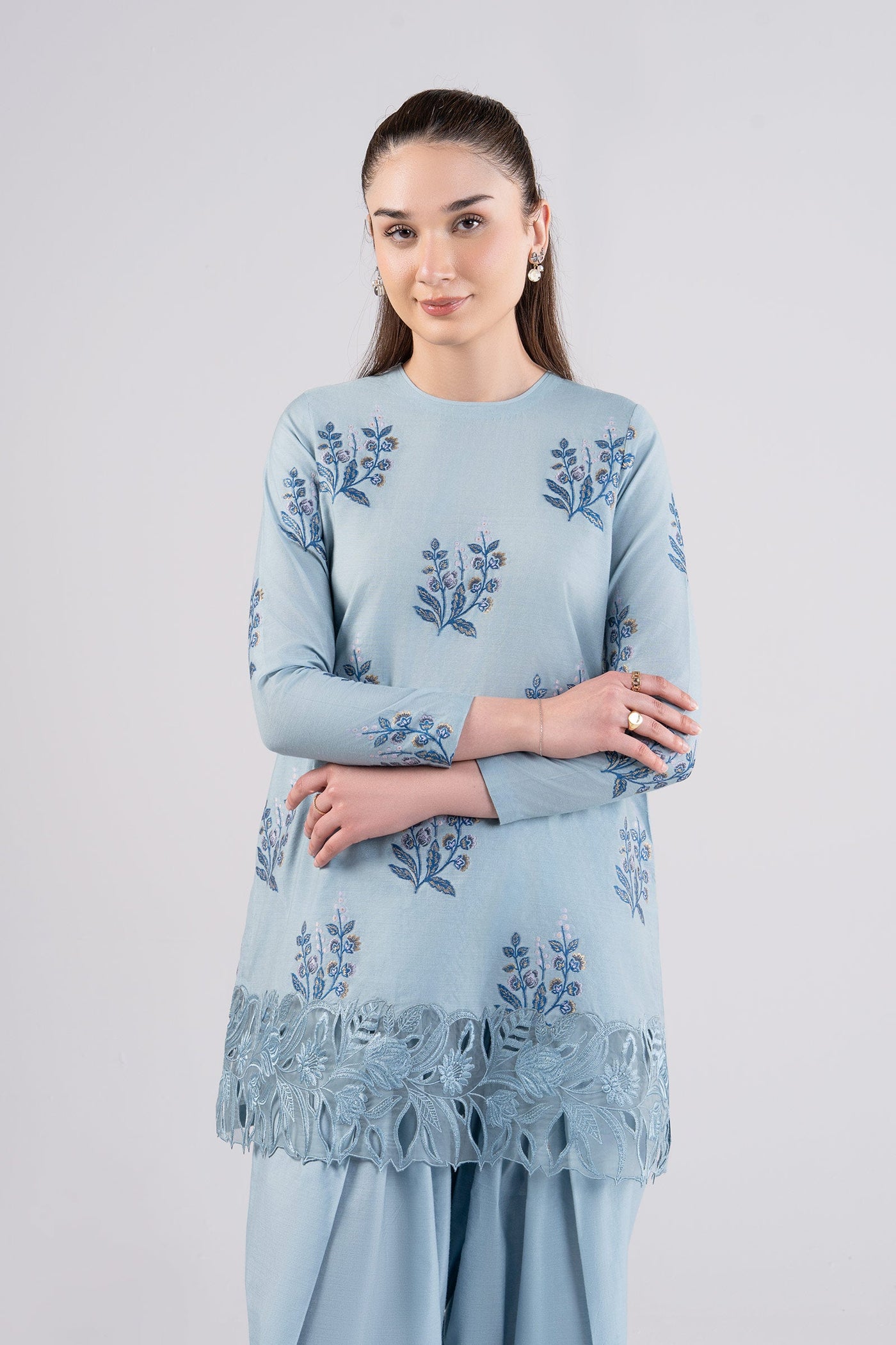 2 Pc Embroidered Jacquard Suit | MB-CS25-122