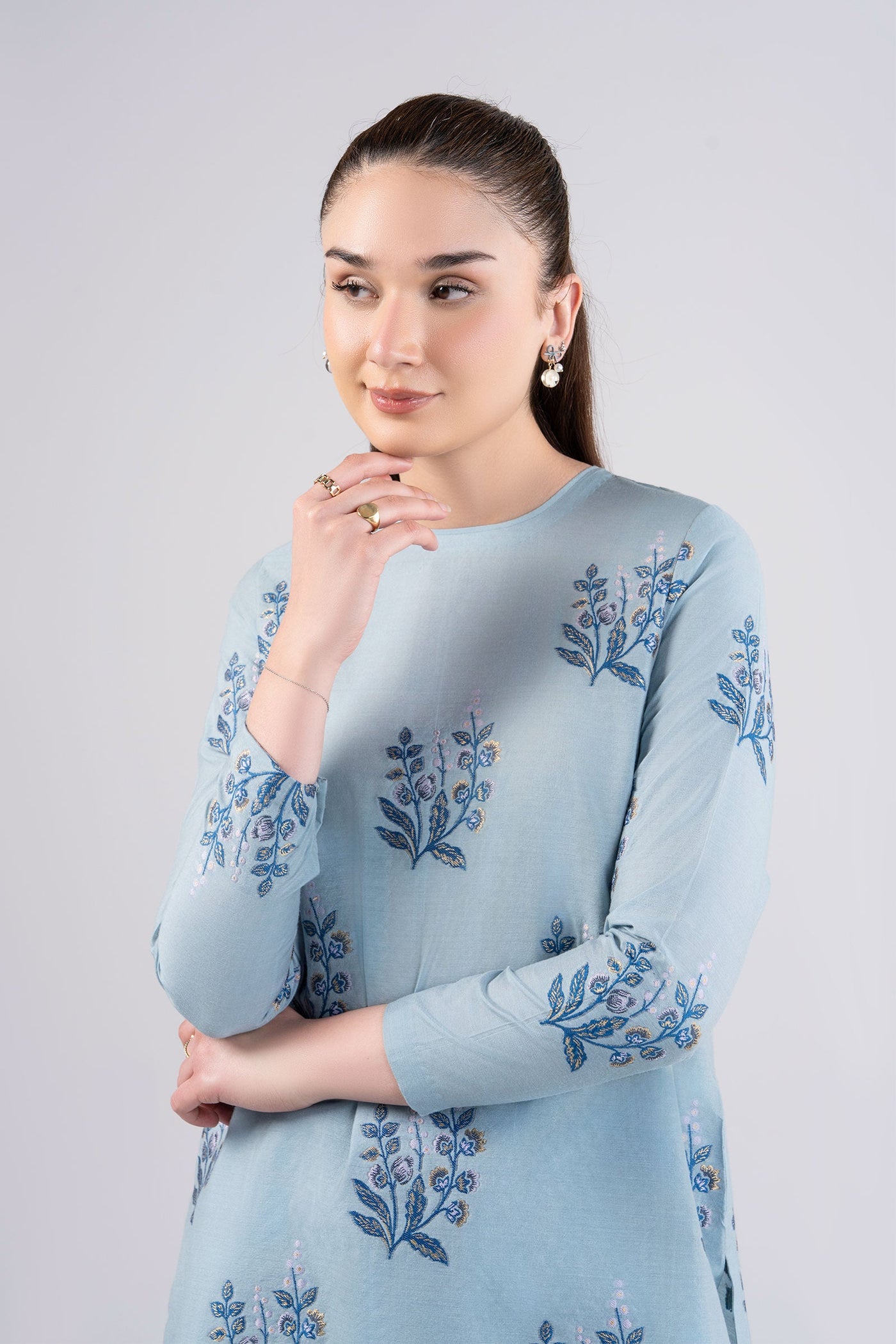 2 Pc Embroidered Jacquard Suit | MB-CS25-122