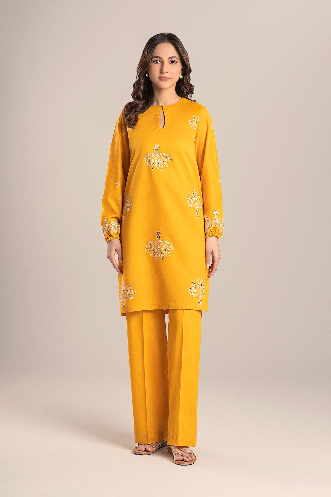 2 Pc Embroidered Crosshatch Lawn Suit | MB-CS25-123