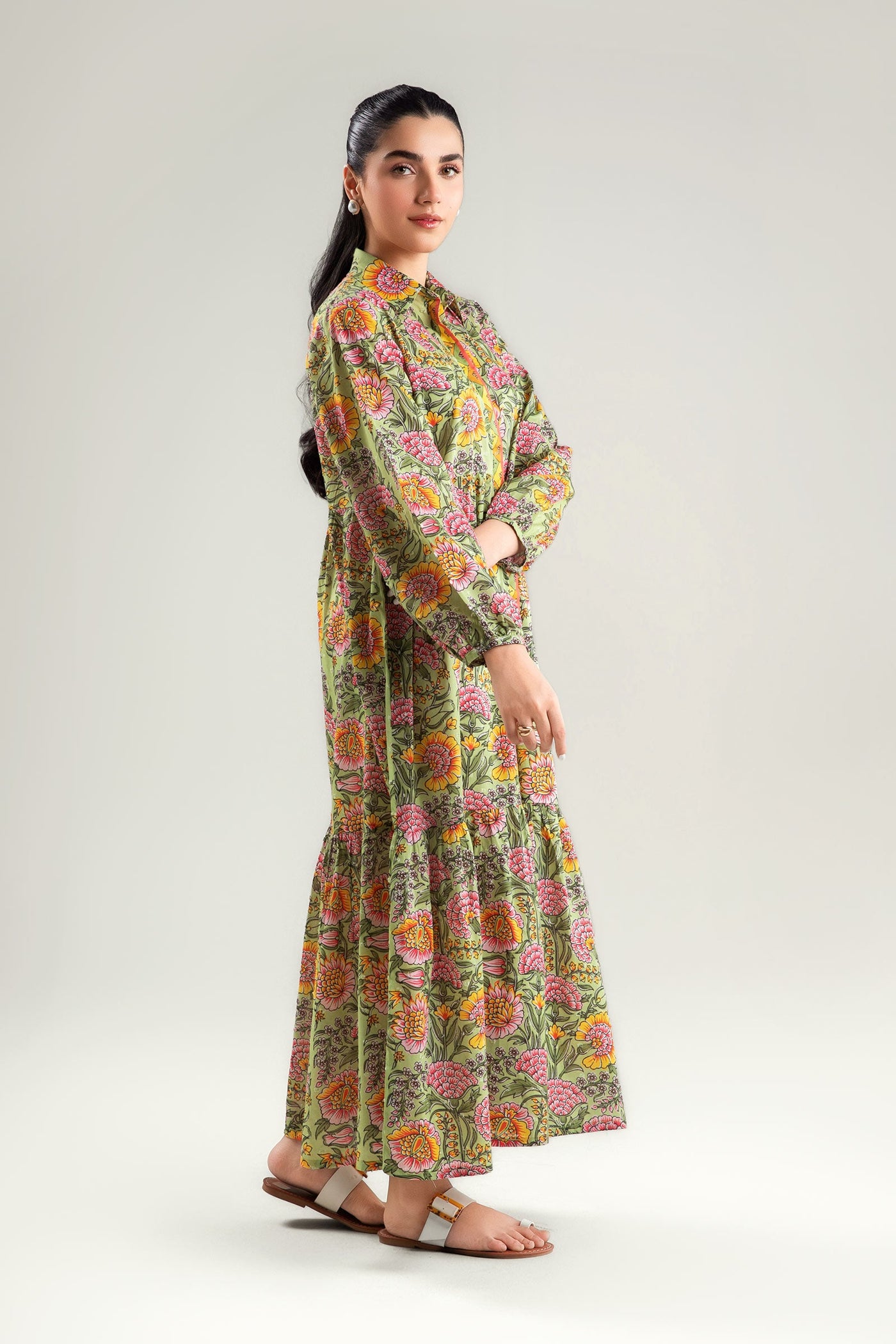 Printed Brochia Dress | MB-CS25-62