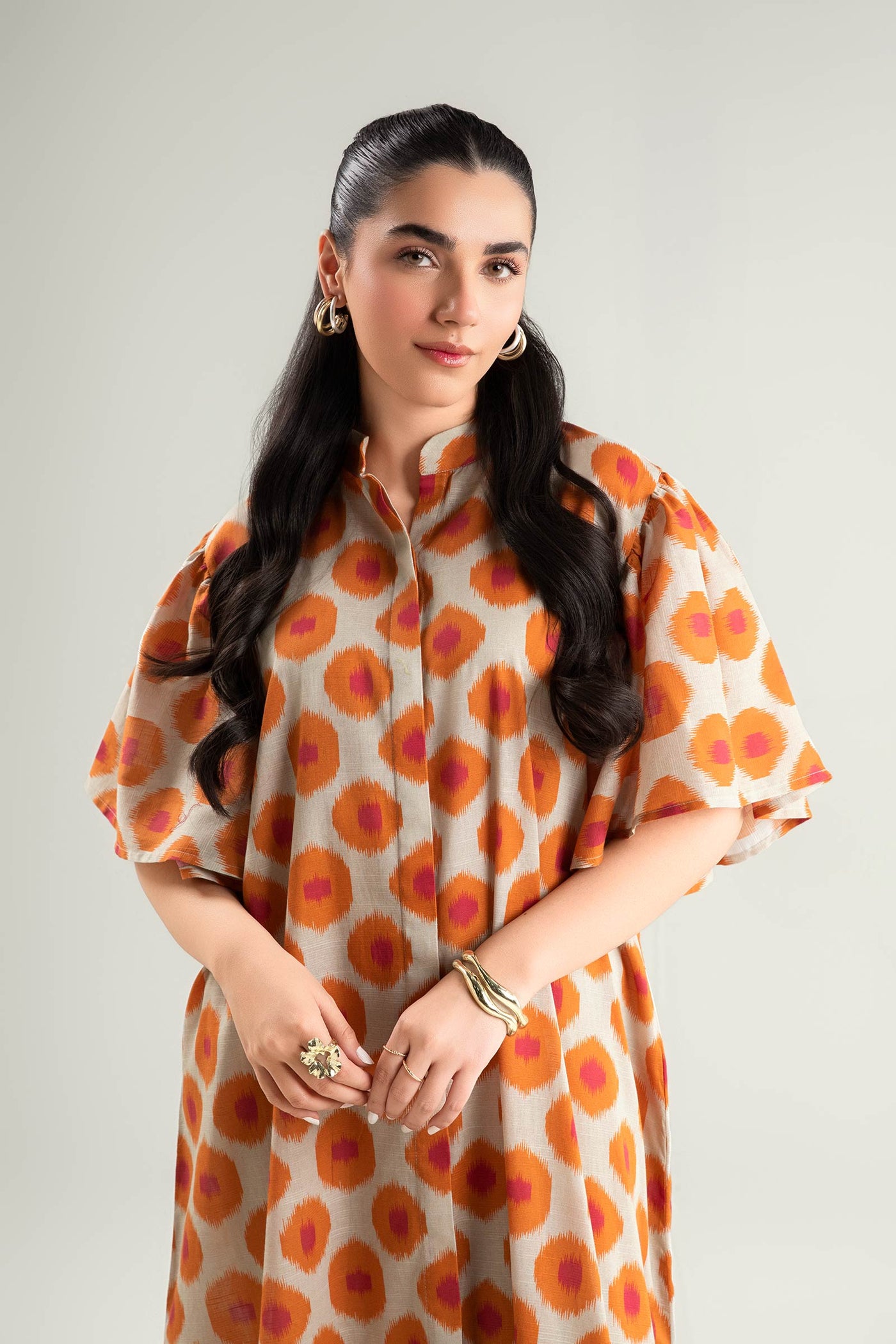 Printed Slub Lawn Tunic | MB-CS25-70