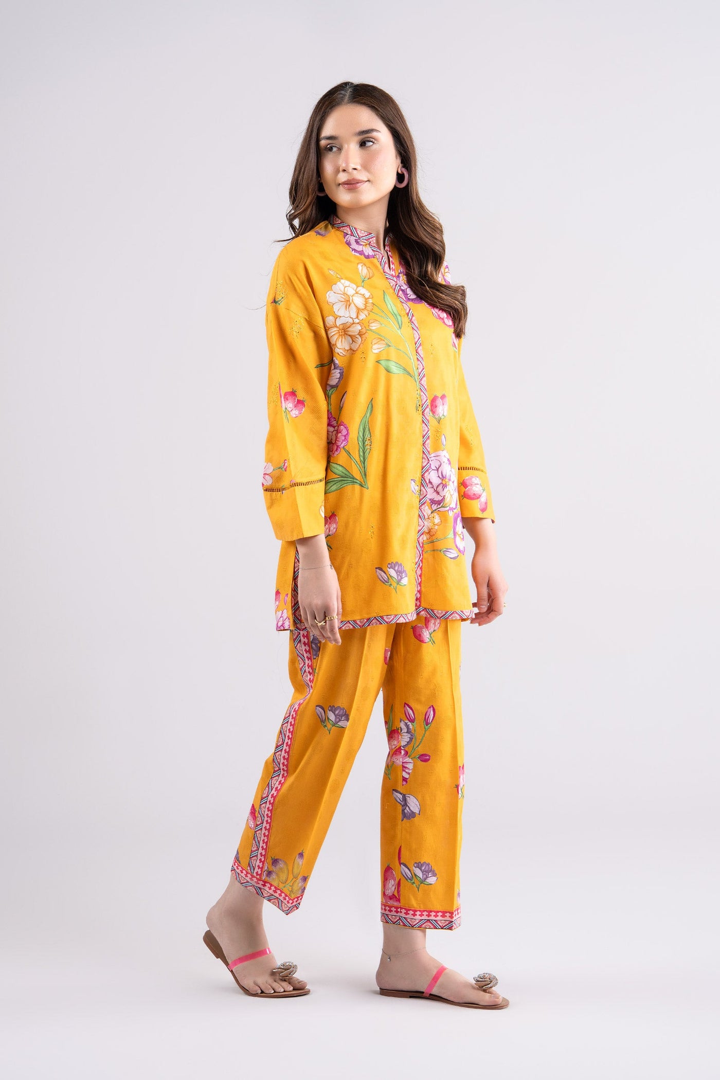 2 Pc Printed Textured Cotton Suit | MB-CS25-85