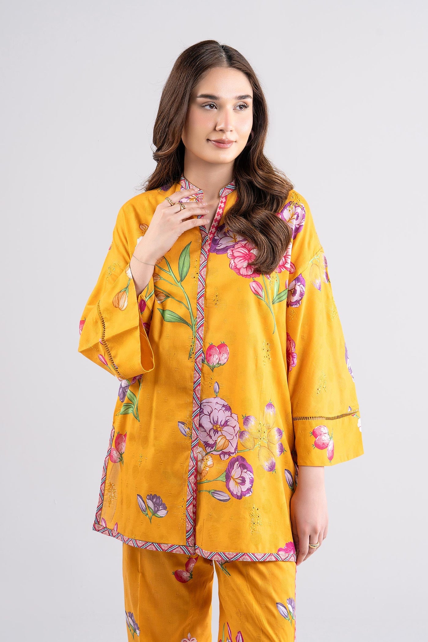 2 Pc Printed Textured Cotton Suit | MB-CS25-85