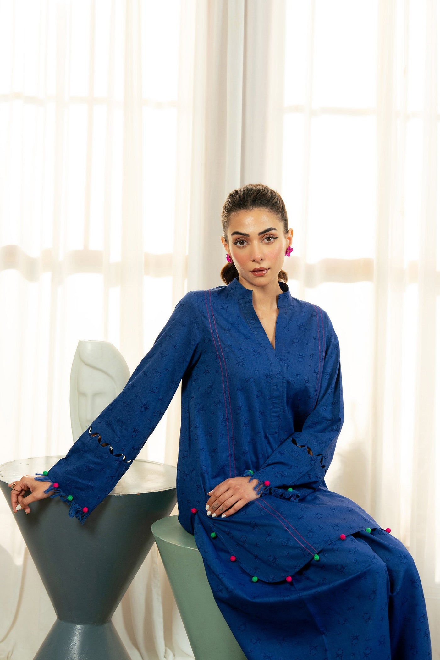 2 Pc Dyed Jacquard Viscose Suit | MB-CS25-89