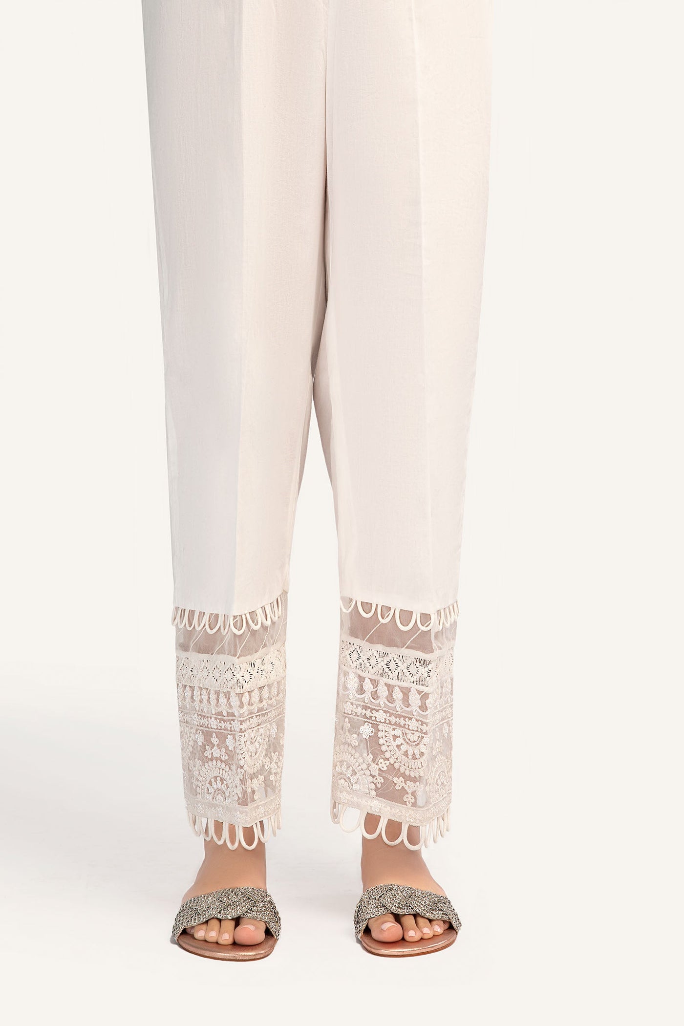 Embroidered Cambric Trouser | MB-EA23-168