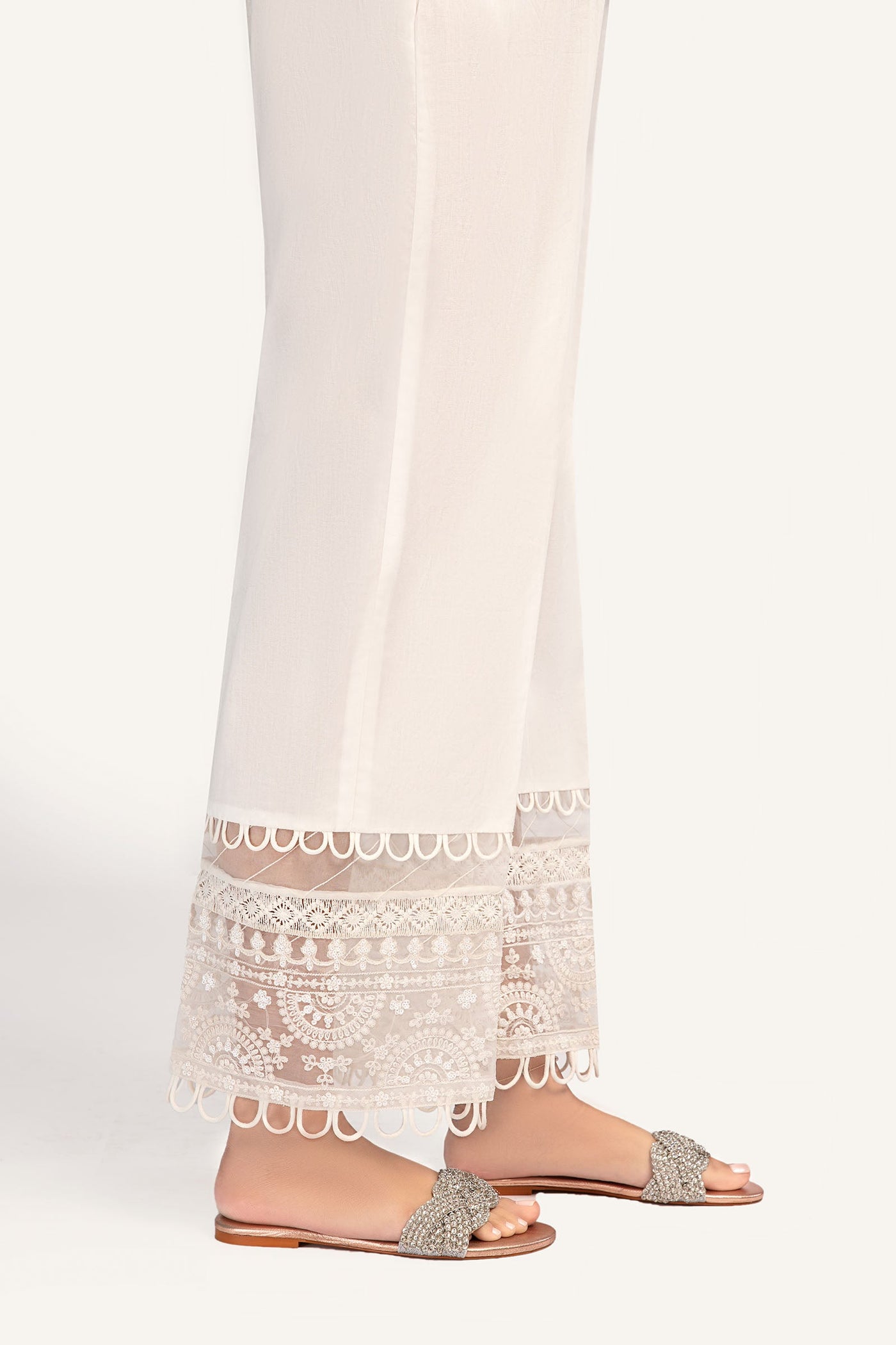 Embroidered Cambric Trouser | MB-EA23-168