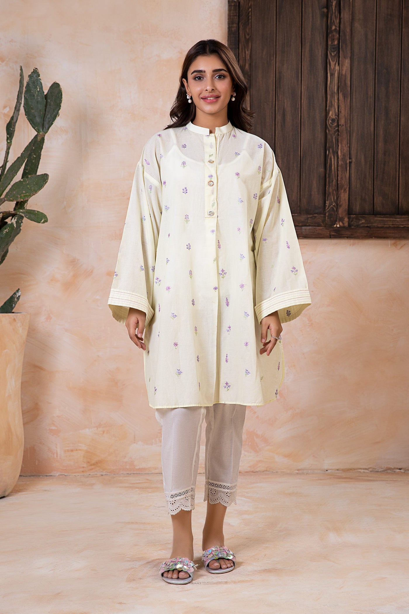 Embroidered Lawn Tunic | MB-EA24-19