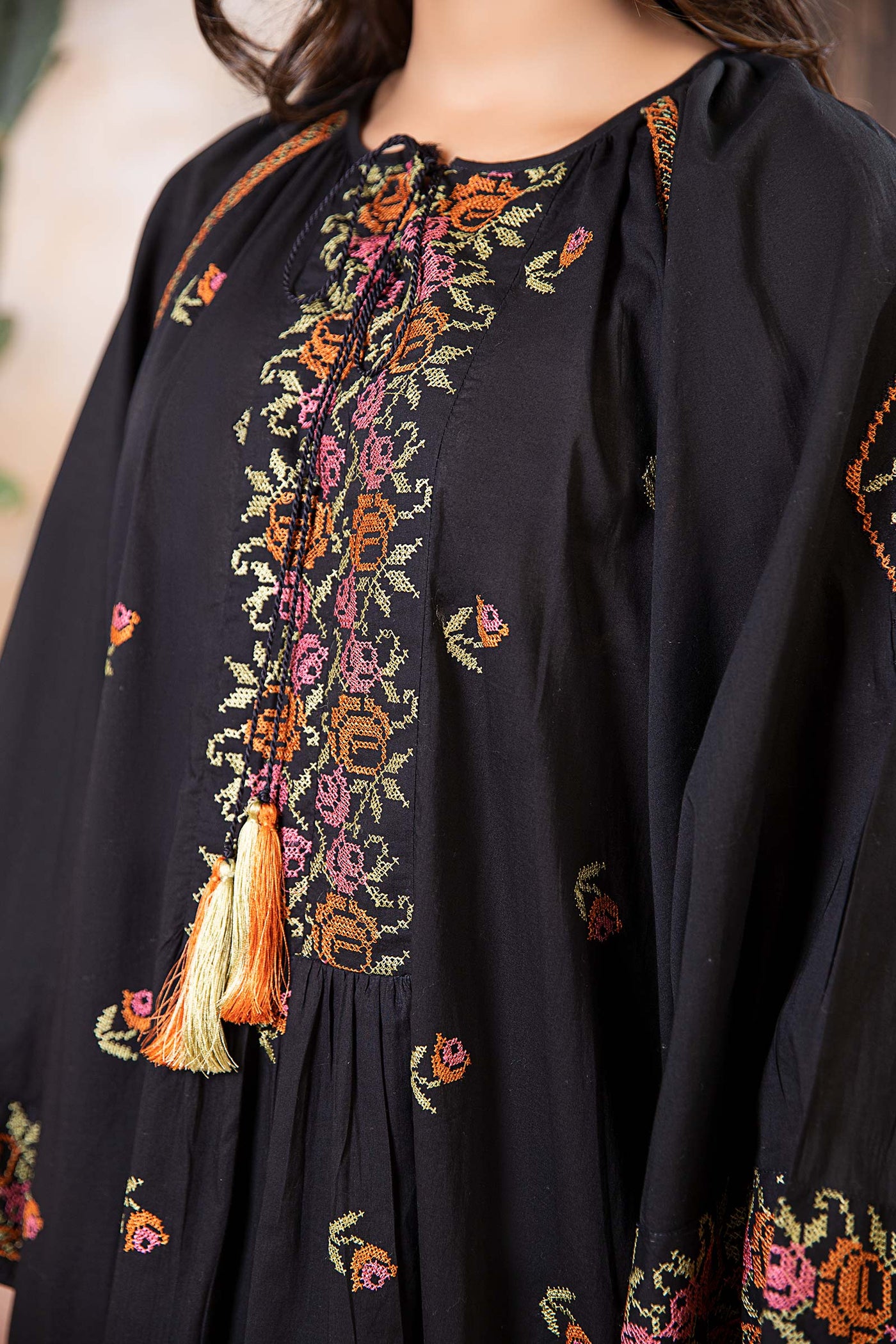 Embroidered Arabic Lawn Tunic | MB-EA24-41