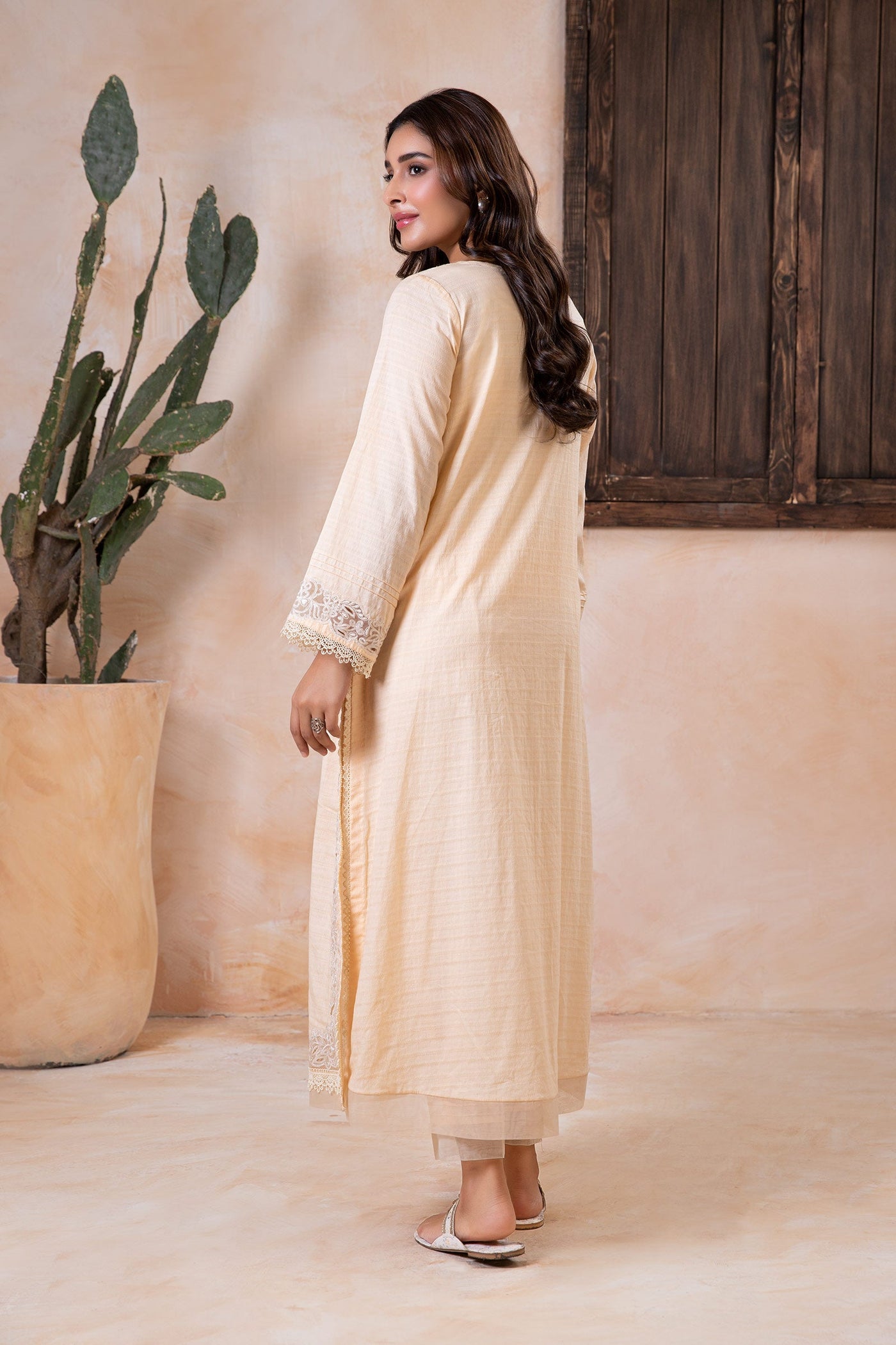 2 Piece Embroidered Dobby Lawn Suit | MB-EA24-42