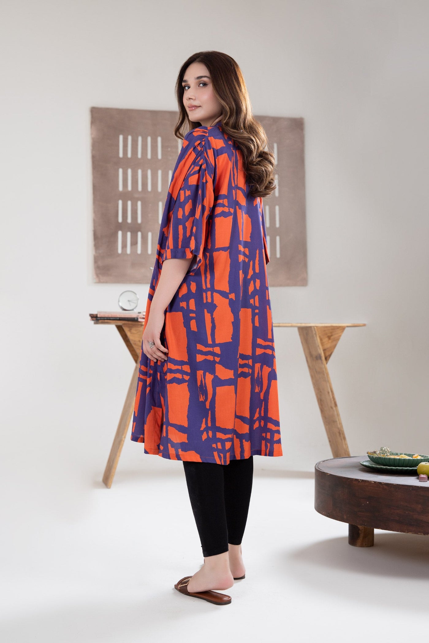 Printed Arabic Lawn Tunic | MB-EA24-90