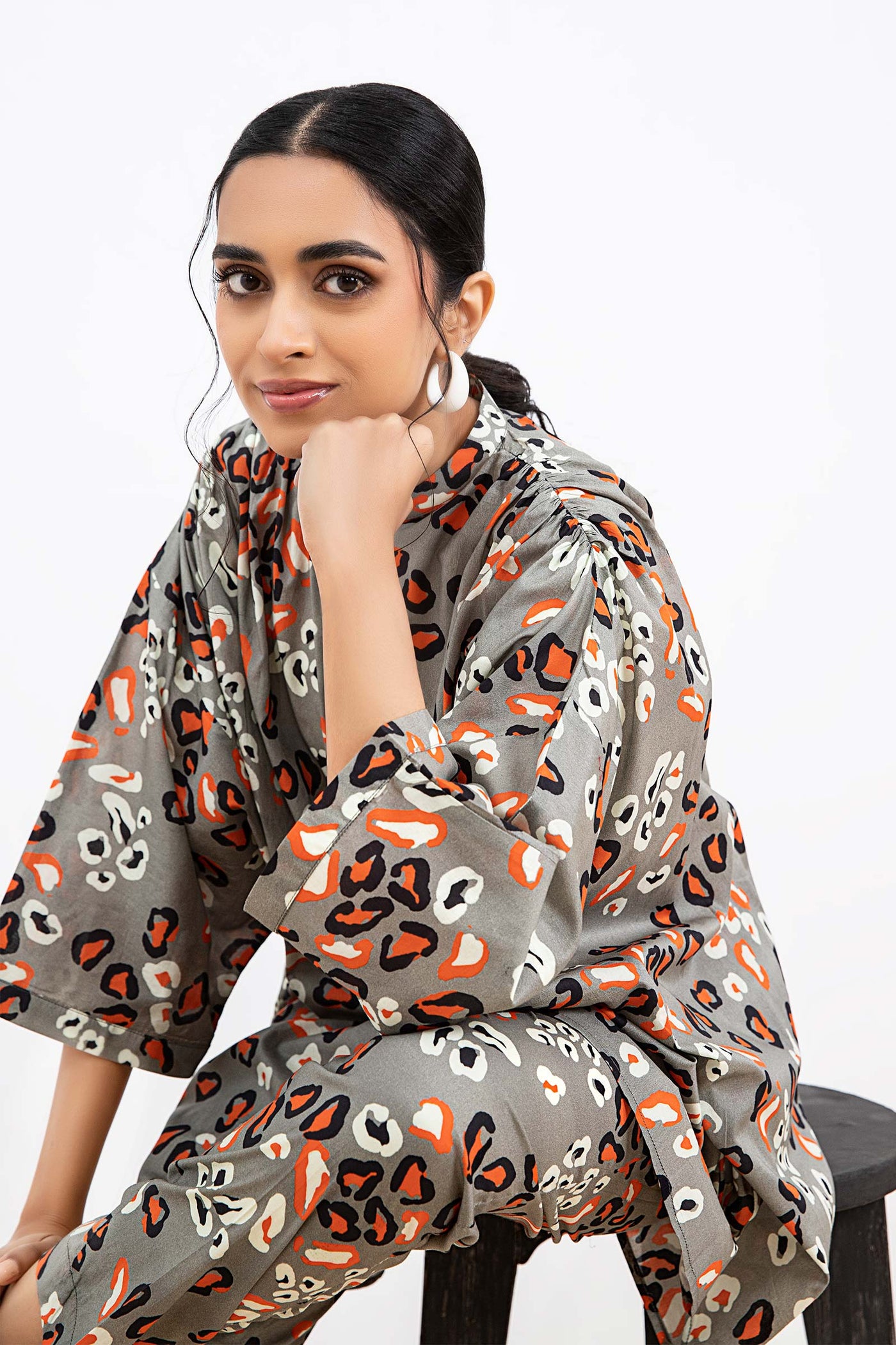 Printed Arabic Lawn Co-Ord Set | MB-EF24-180