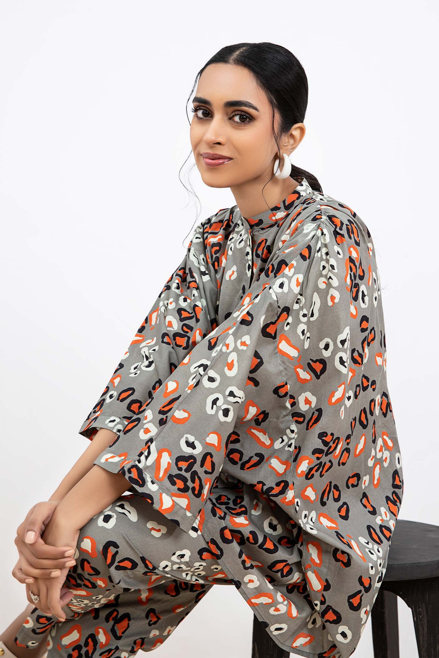 Printed Arabic Lawn Co-Ord Set | MB-EF24-180