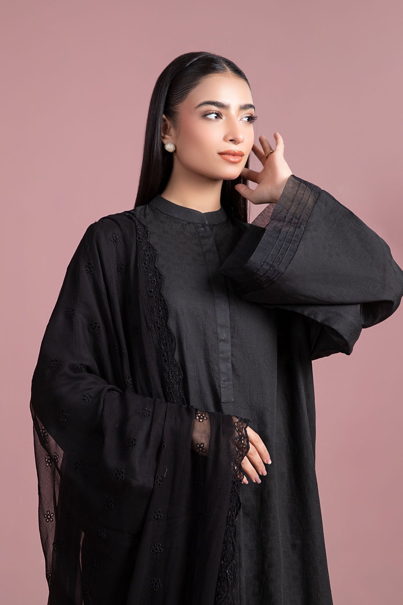 Embroidered Chiffon Dupatta | MB-EF24-135