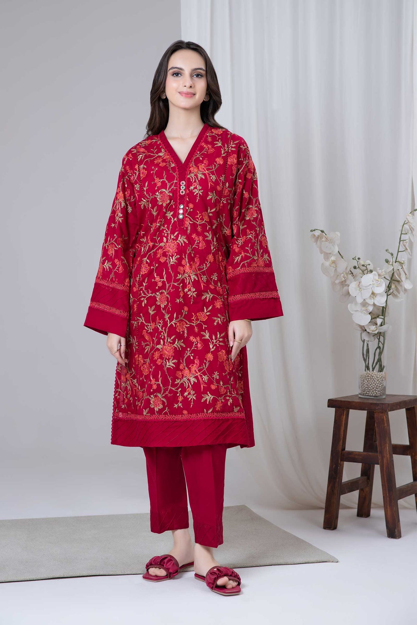 Embroidered Lawn Kurta | MB-EF24-153