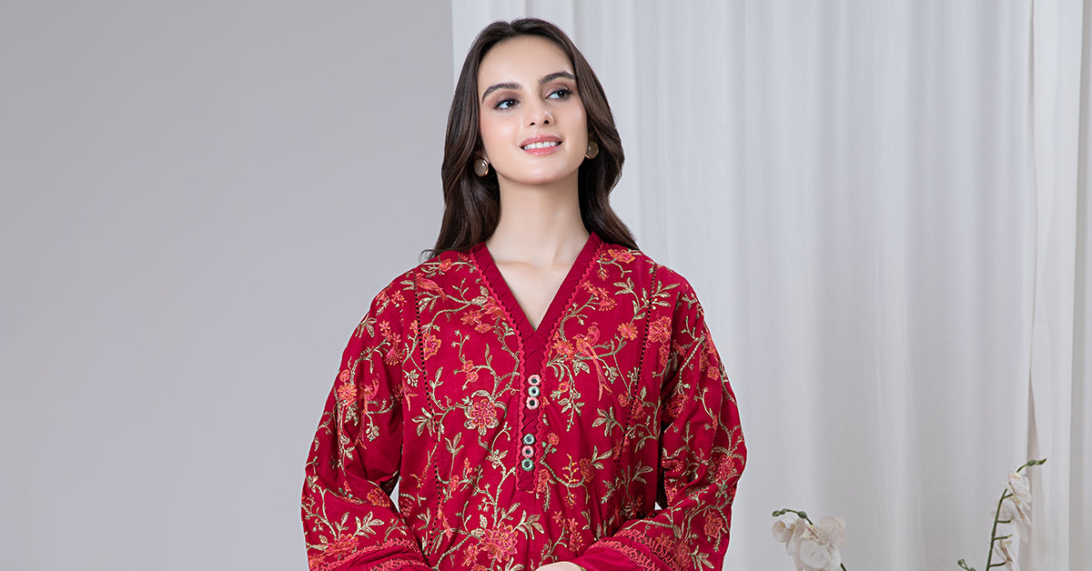 Embroidered Lawn Kurta | MB-EF24-153