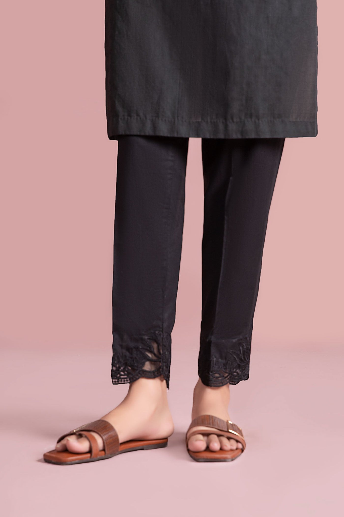 Embroidered Cambric Trouser | MB-EF24-196