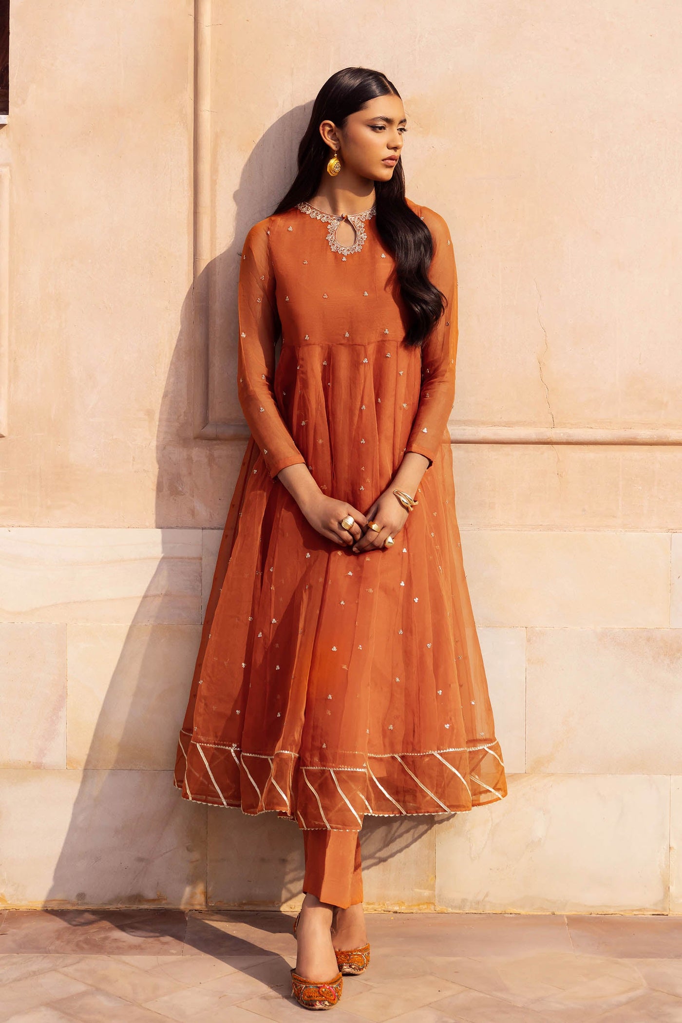 2 Piece Embroidered Organza Suit | MB-F24-512