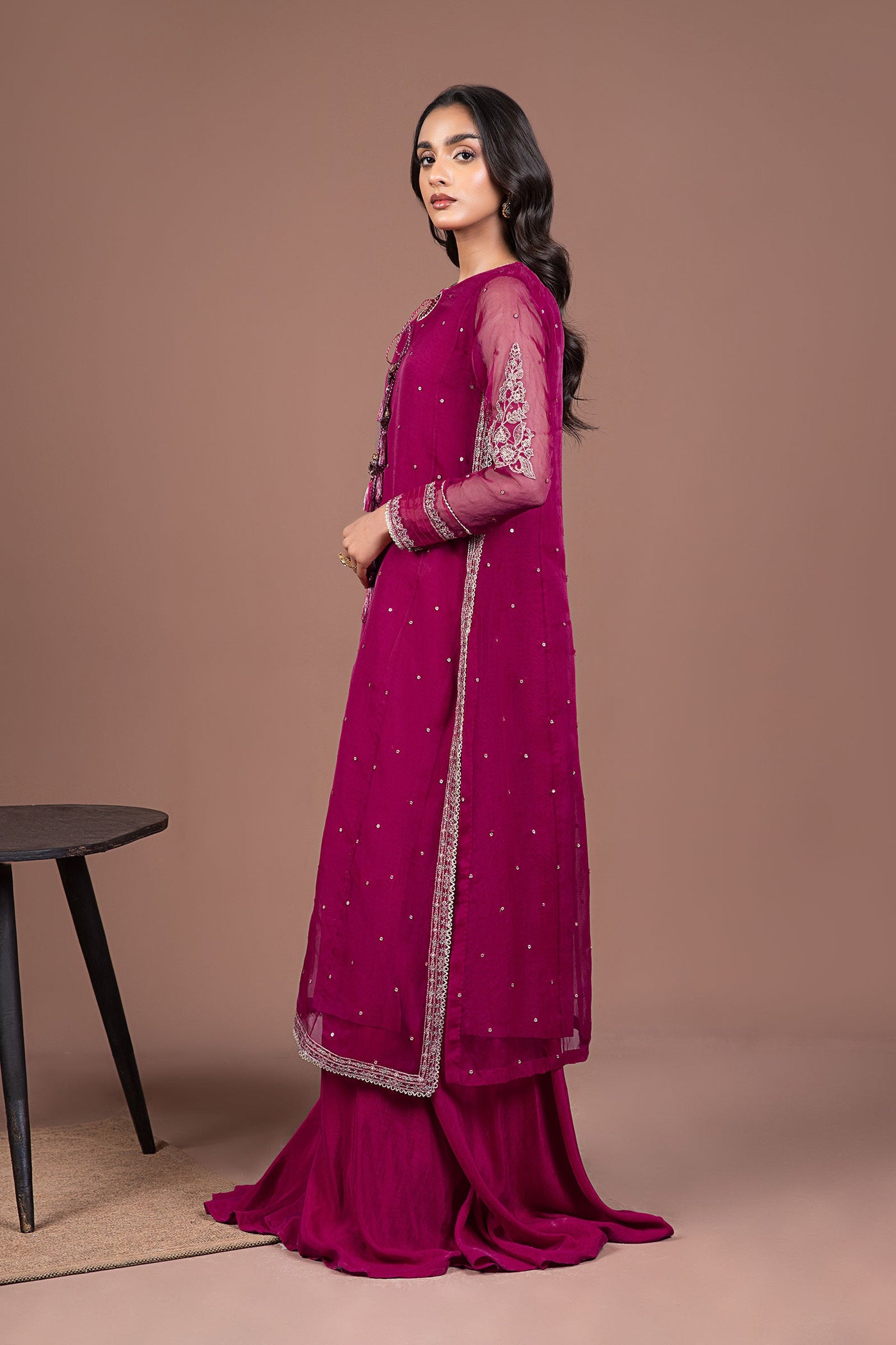 2 Pc Embroidered Organza Suit | MB-F24-517