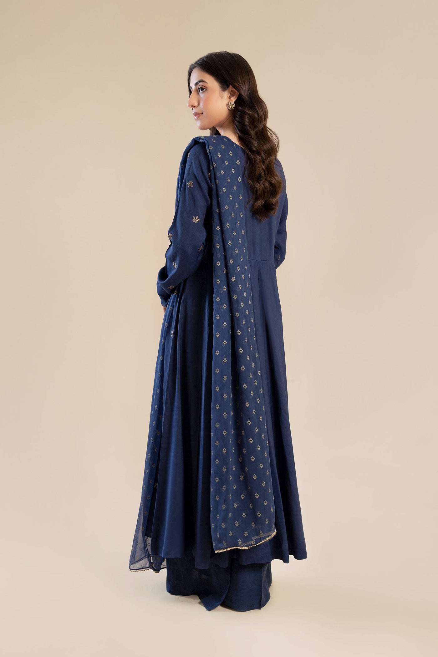 2 Piece Embroidered Raw Silk Suit | MB-F24-601