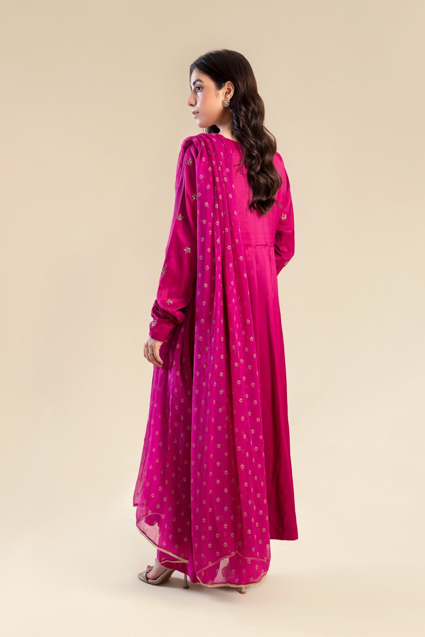 2 Piece Embroidered Raw Silk Suit | MB-F24-601