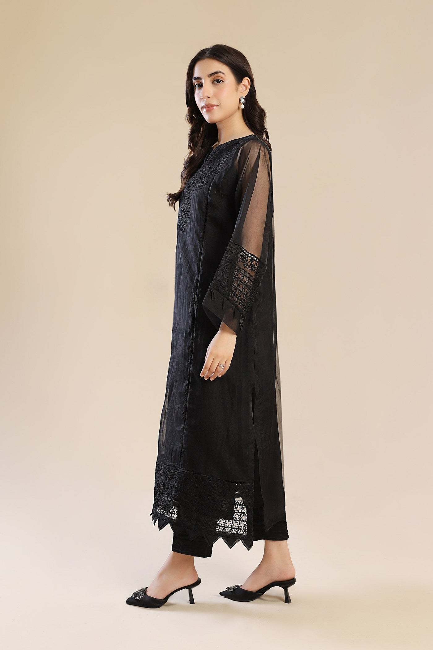 3 Piece Embroidered Organza Suit | MB-F24-604