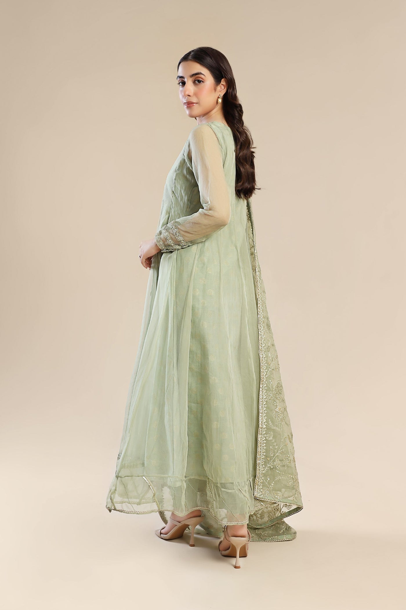 2 Pc Embroidered Organza Suit | MB-F24-606