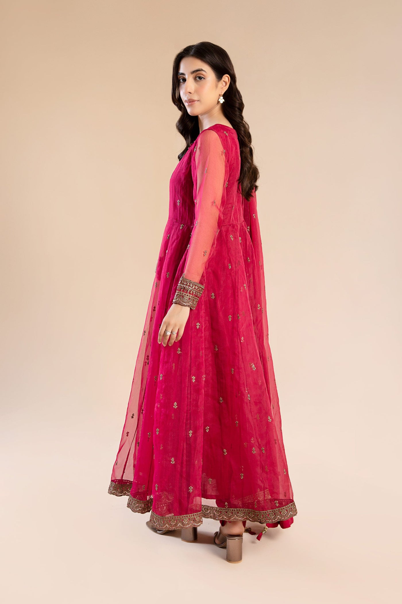 2 Piece Embroidered Poly Organza Suit | MB-F24-615