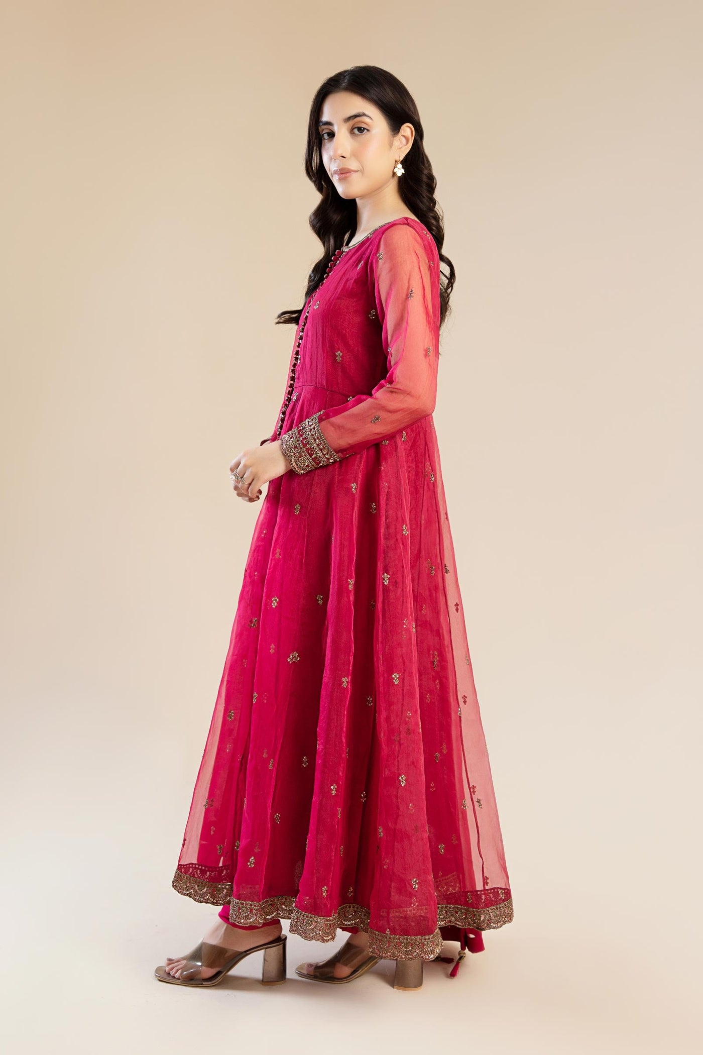 2 Piece Embroidered Poly Organza Suit | MB-F24-615