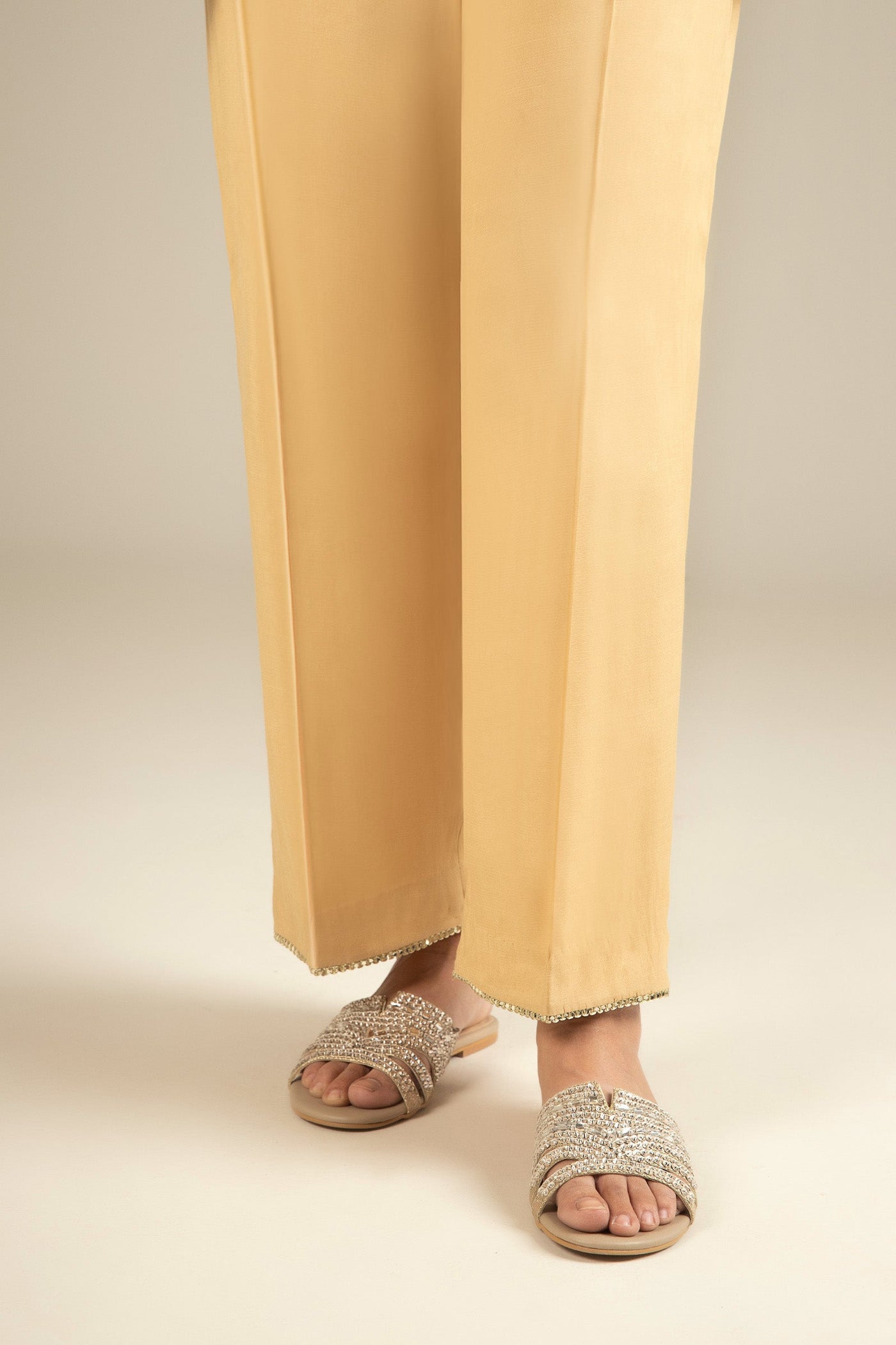 Dyed Raw Silk Trouser | MB-FS25-05