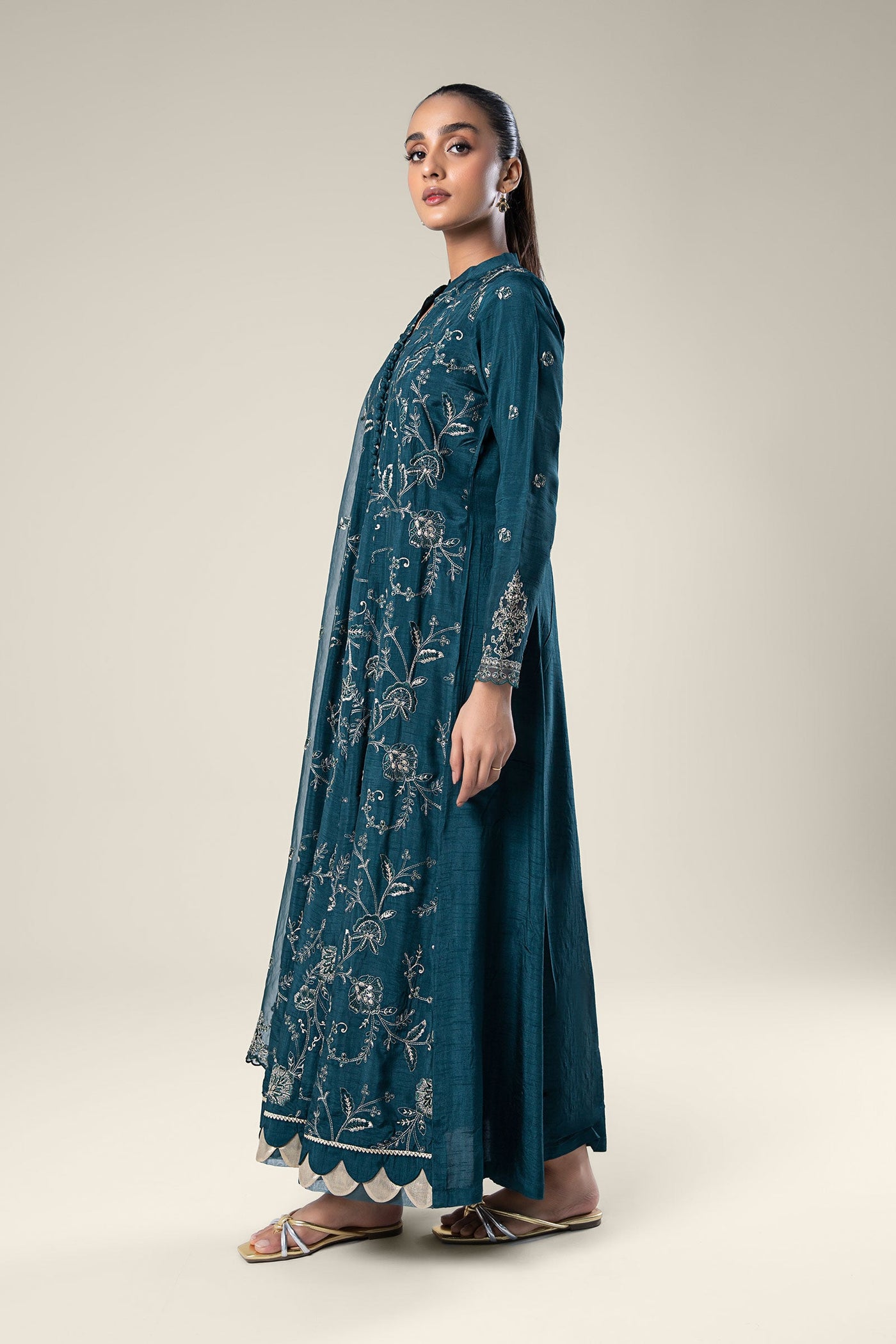 2 Pc Embroidered Raw Silk Suit | MB-WF24-26