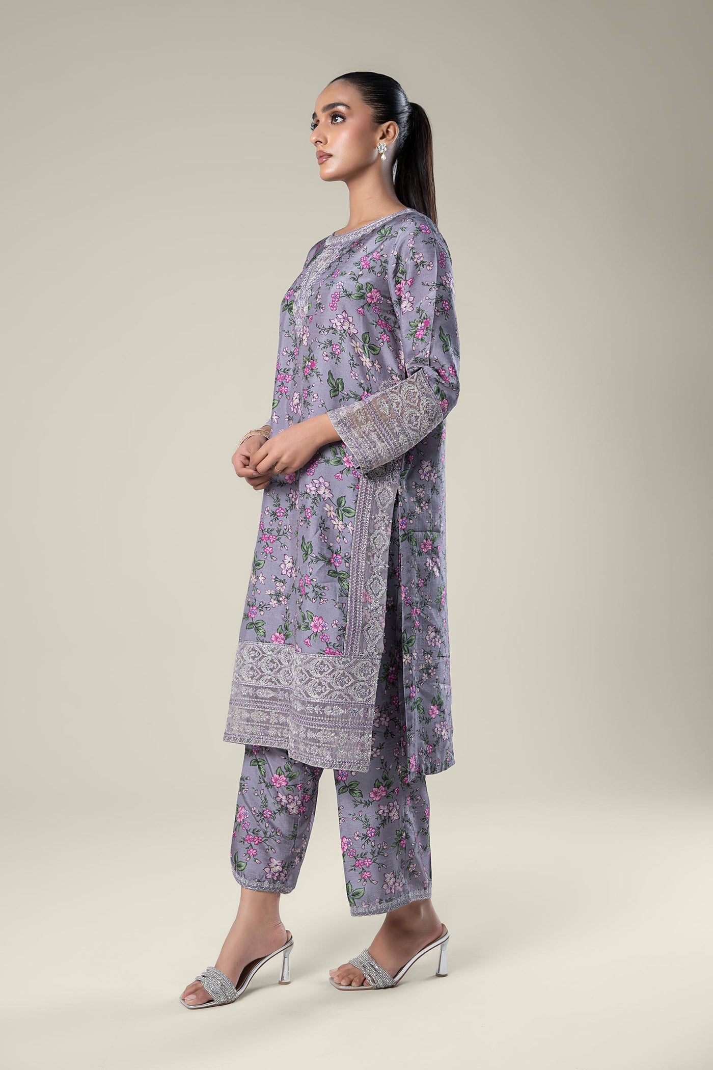 2 Pc Embroidered Raw Silk Suit | MB-WF24-16