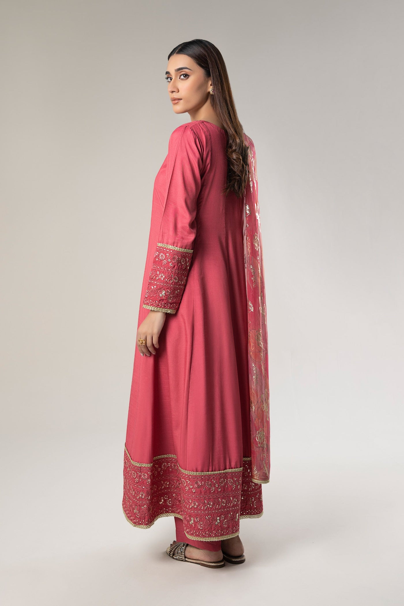 2 Pc Embroidered Raw Silk Suit | MB-WF24-48