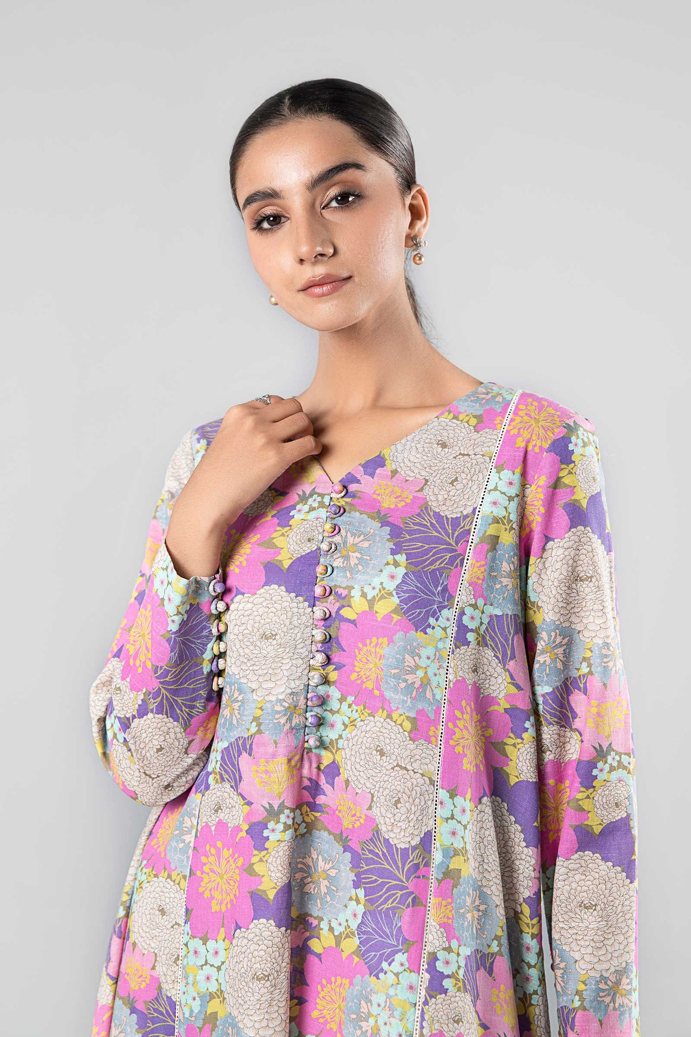 Printed Khaddar Shirt | MB-USP23-204A