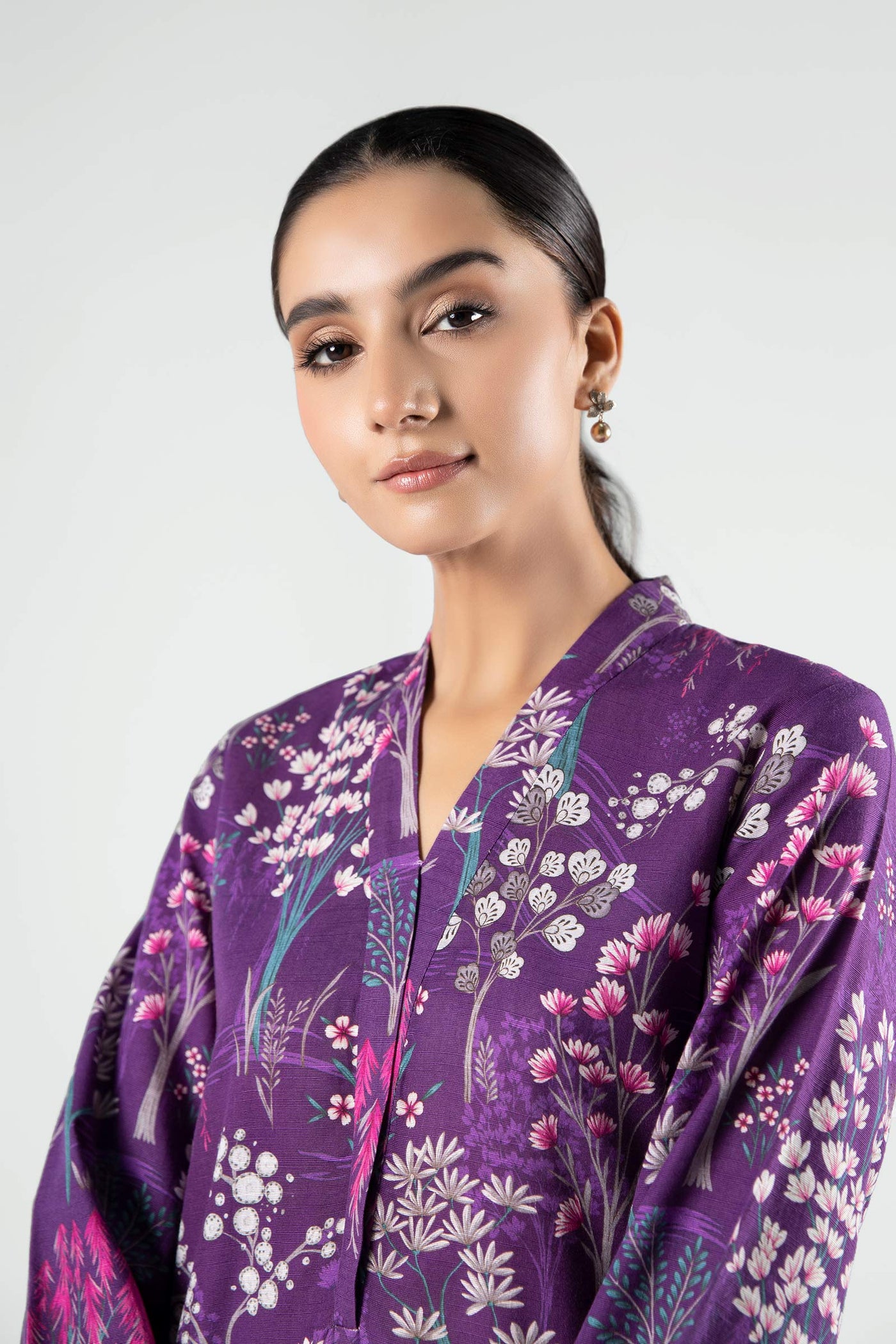 Printed Khaddar Shirt | MB-USP23-205A