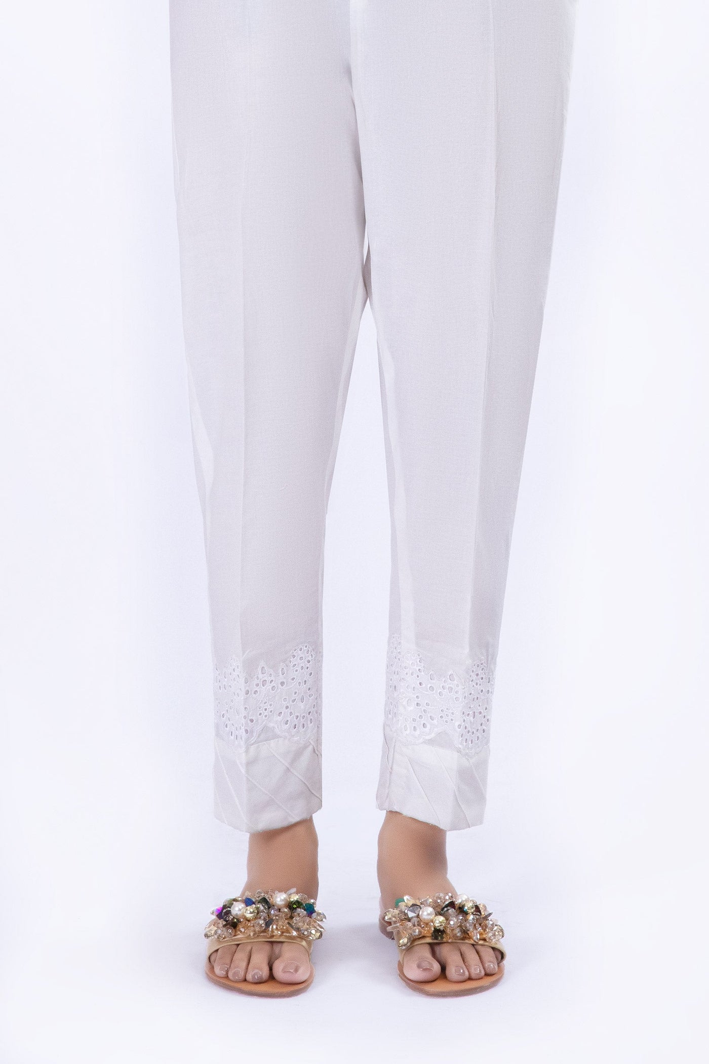 Embroidered Cambric Trouser | MB-W23-182