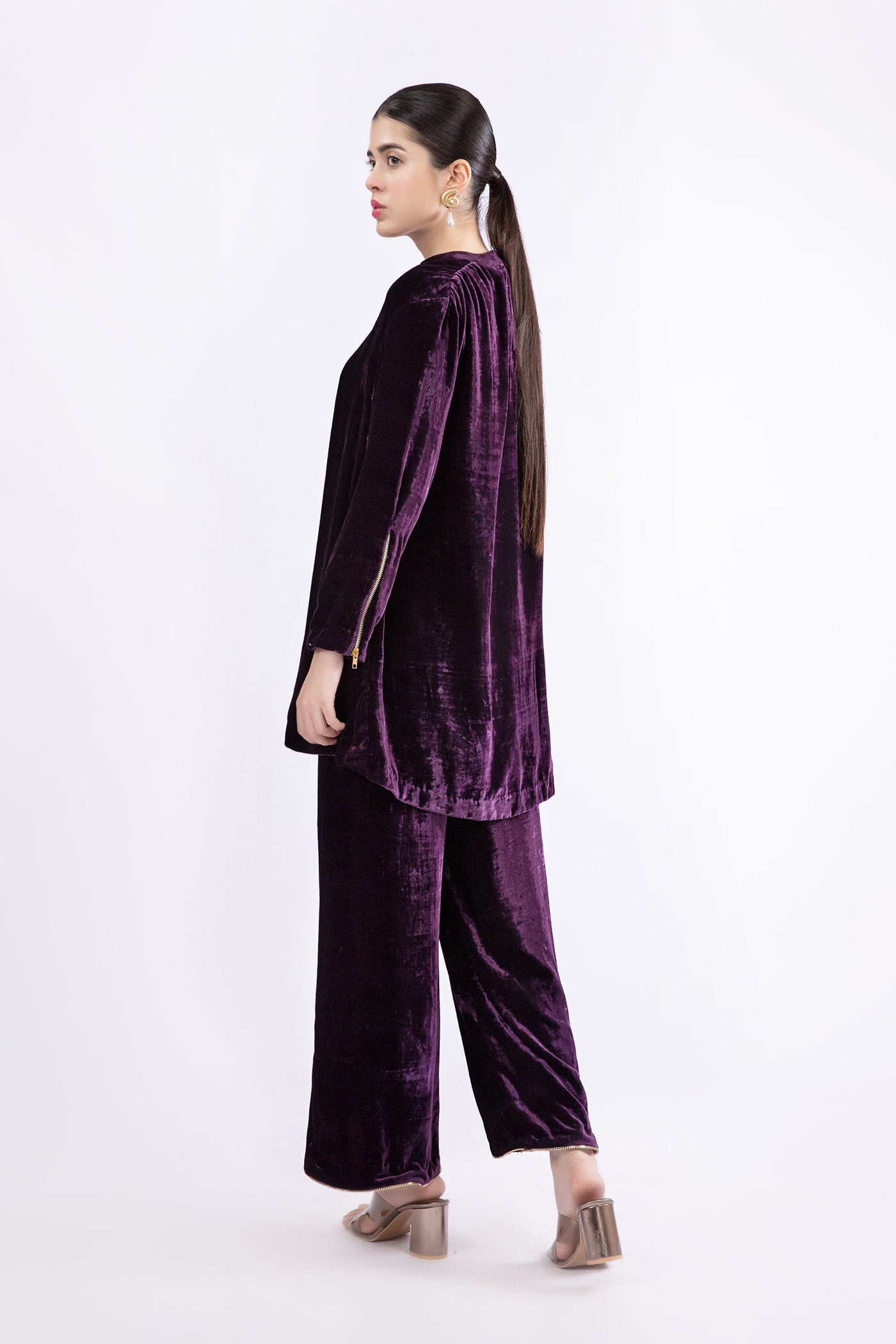 2 Pc Dyed Velvet Suit | MB-W23-81