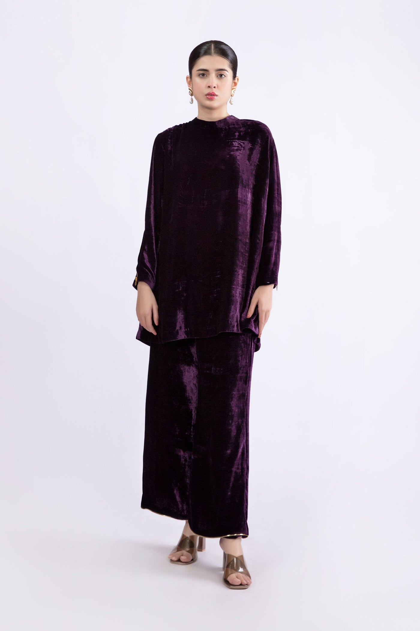 2 Pc Dyed Velvet Suit | MB-W23-81