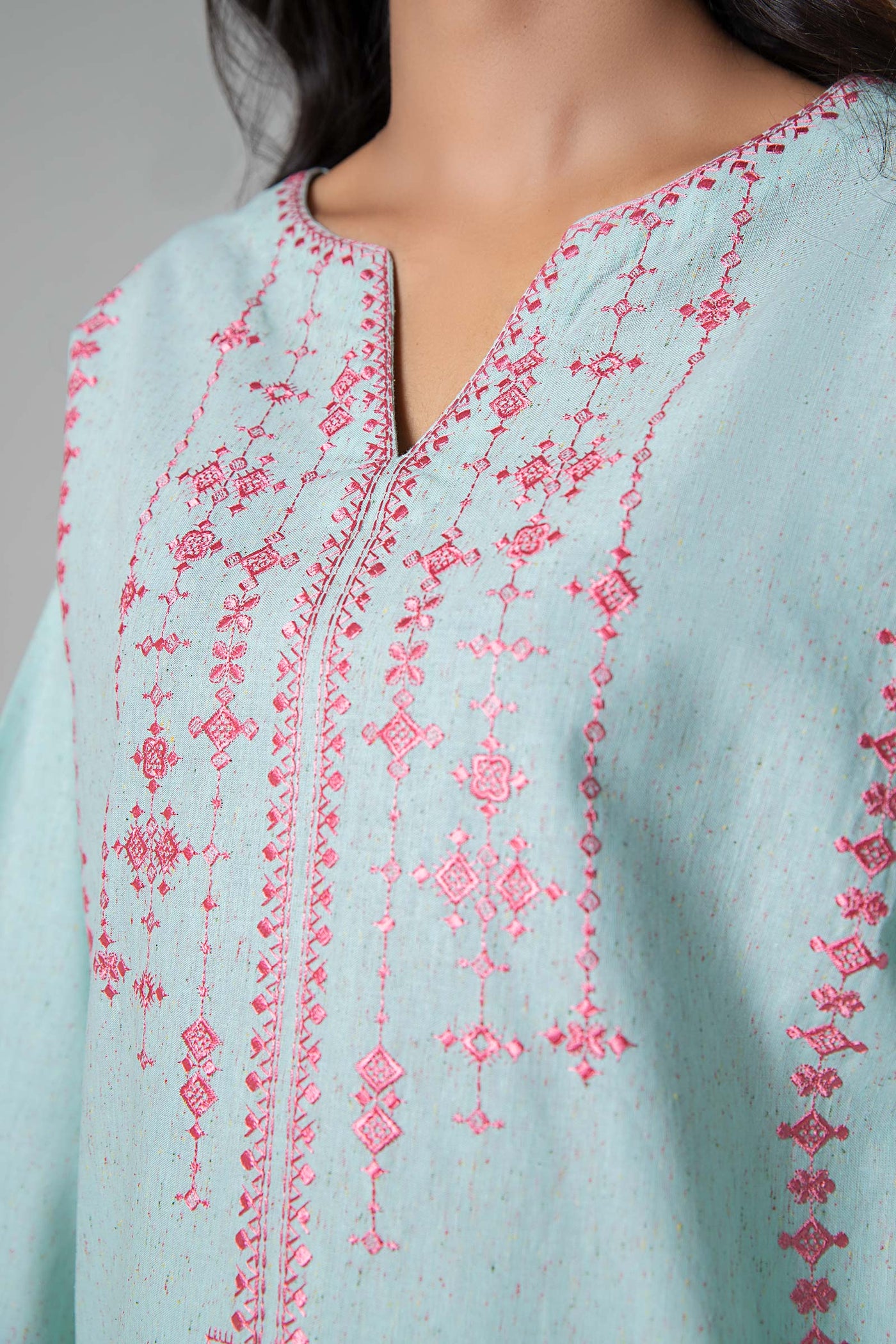 2 Pc Embroidered Neps Suit | MB-WS24-125