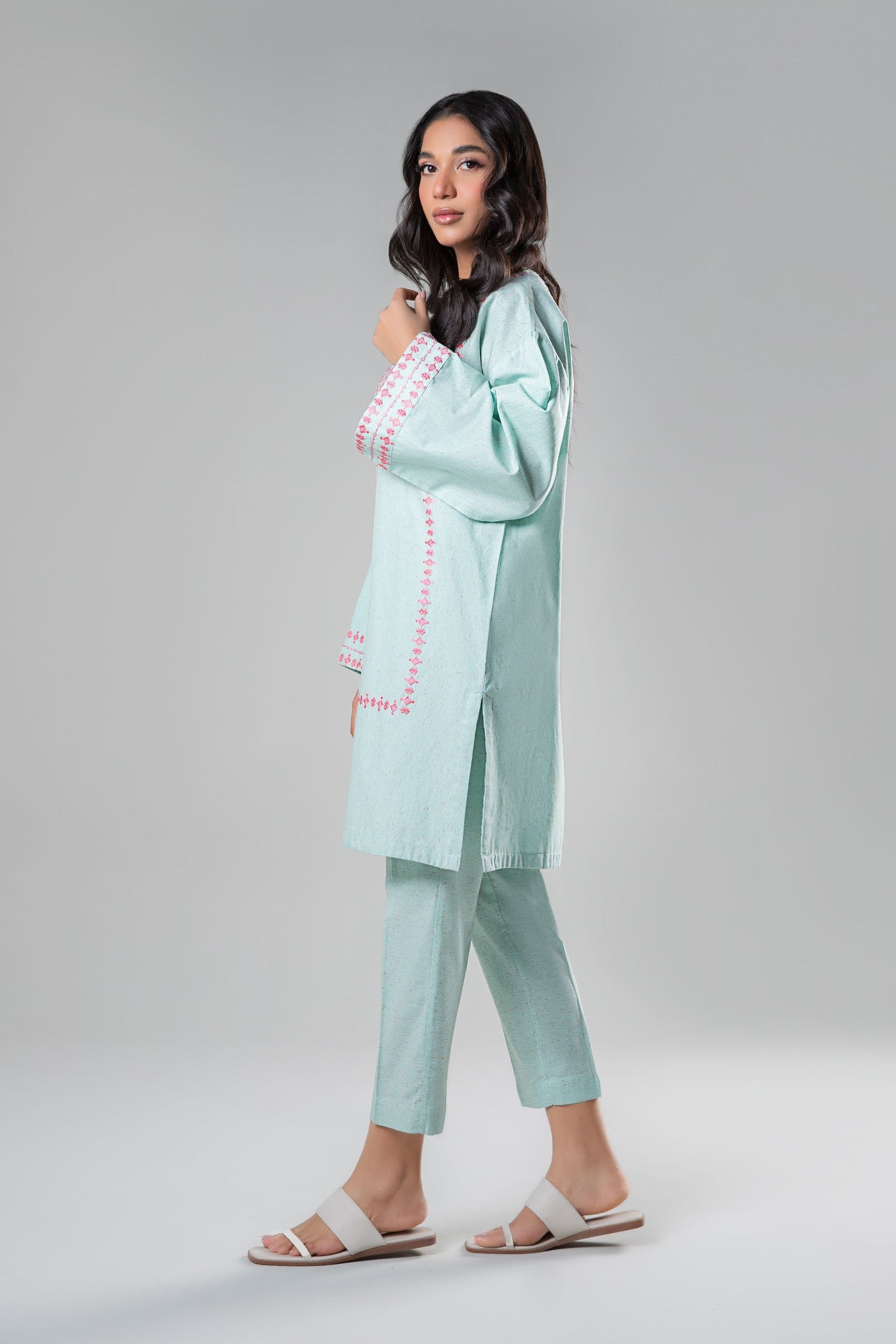 2 Pc Embroidered Neps Suit | MB-WS24-125