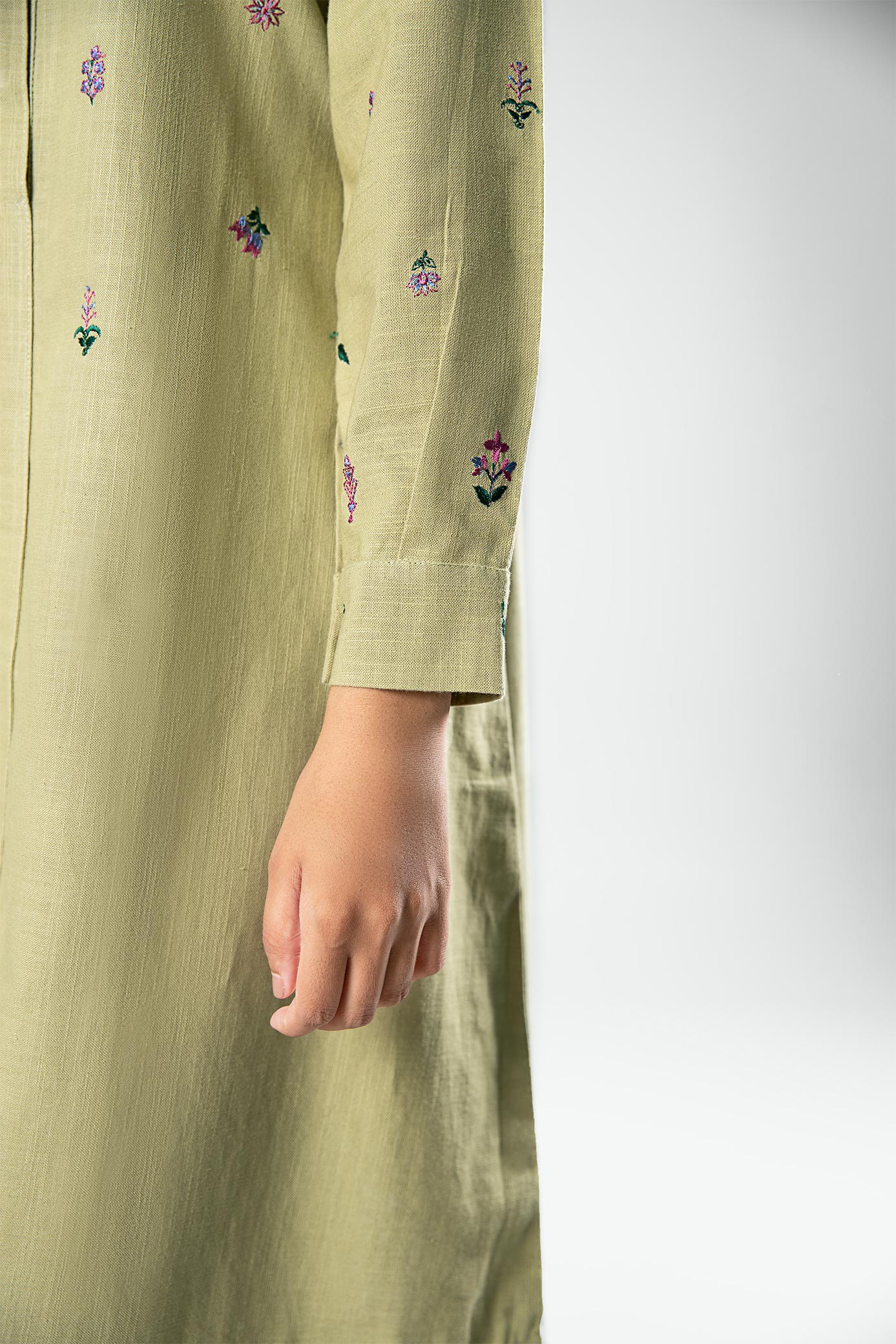 Embroidered Crosshatch Slub Tunic | MB-WS24-148