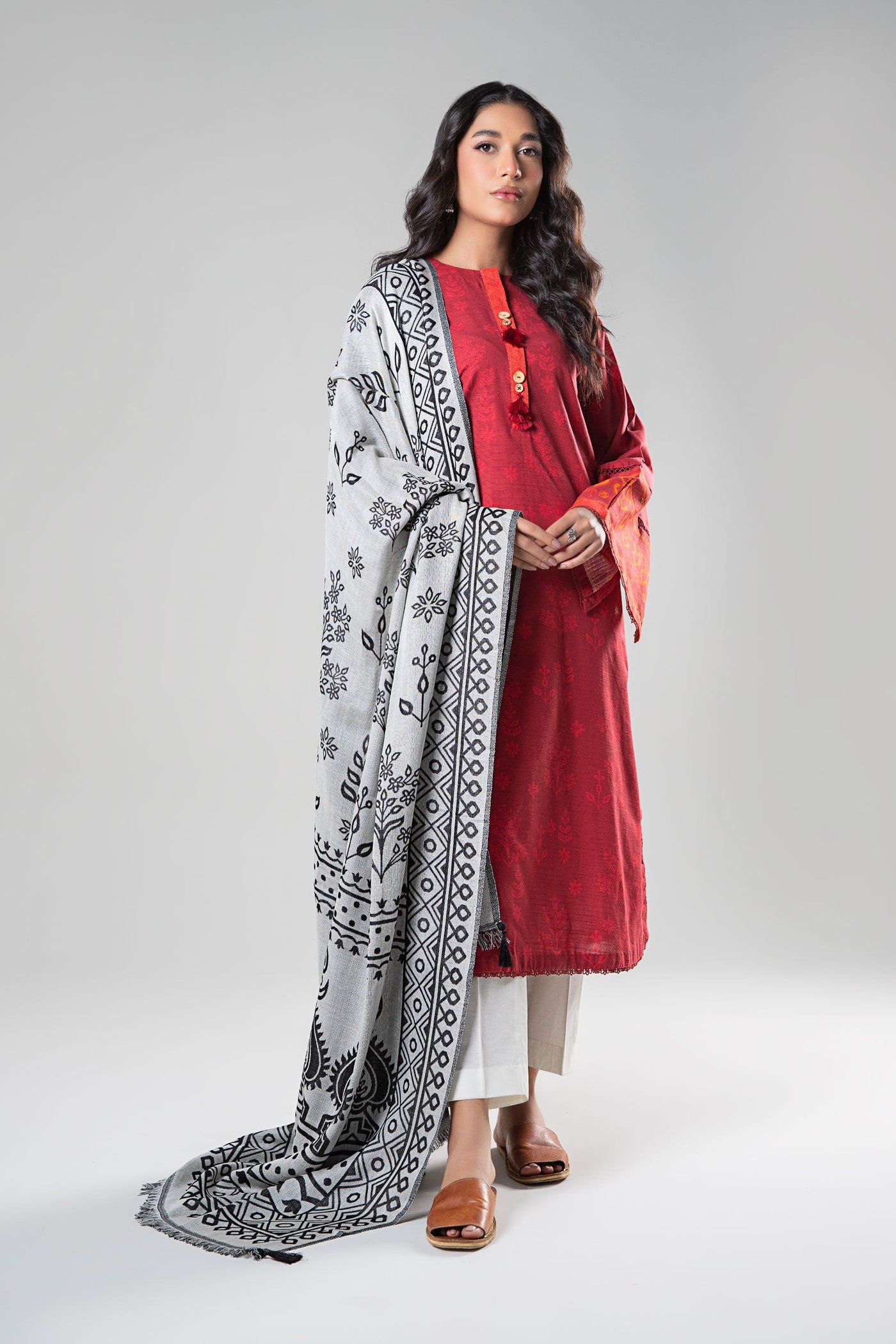 2 Pc Printed Linen Suit | MB-WS24-175