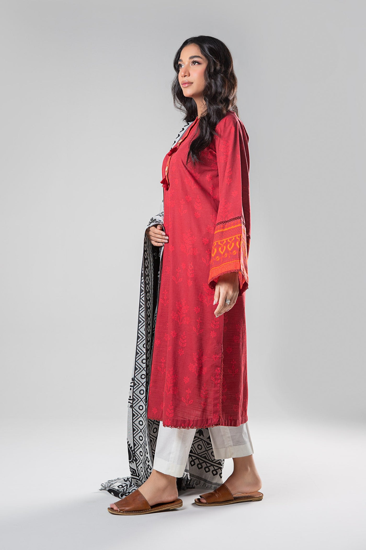 2 Pc Printed Linen Suit | MB-WS24-175