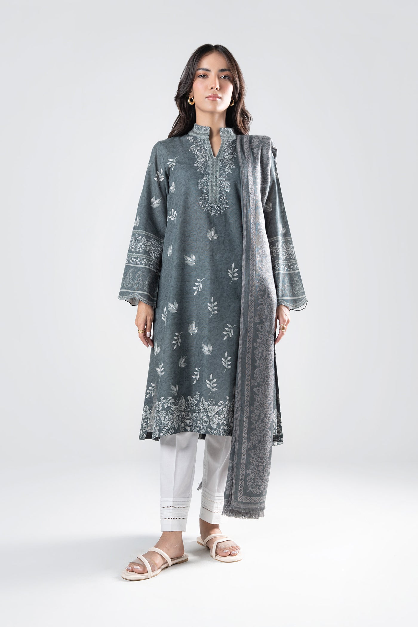 2 Pc Printed Khaddar Suit | MB-WS24-176