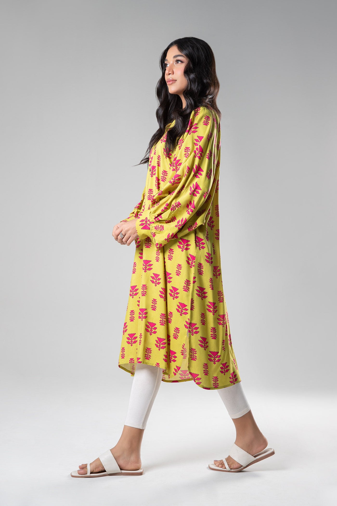 Printed Linen Tunic | MB-WS24-192