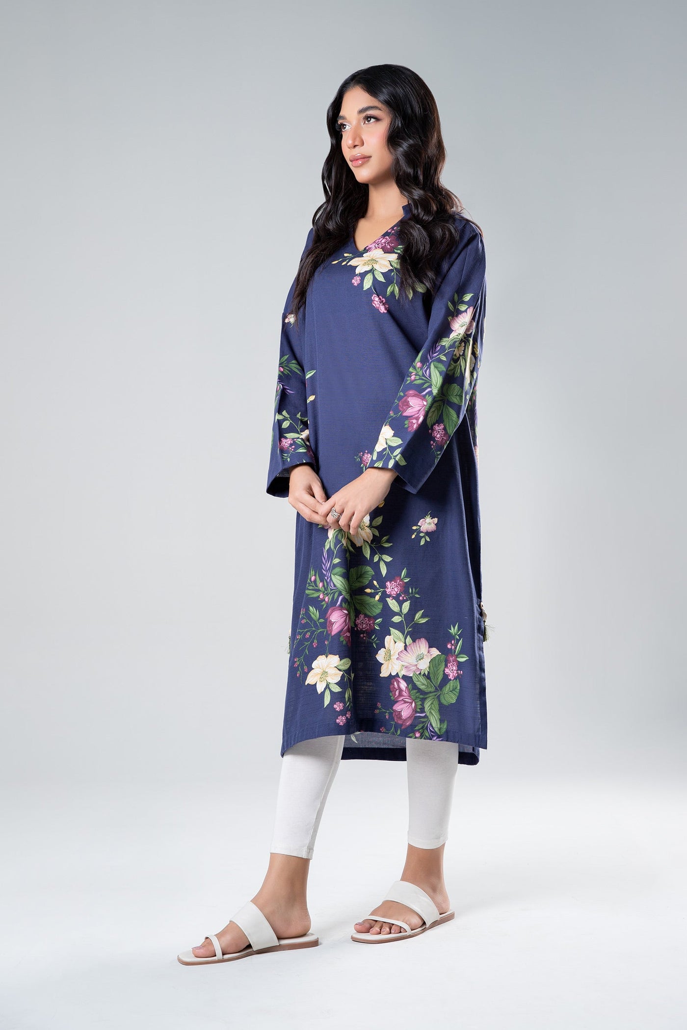 Printed Khaddar Tunic | MB-WS24-45