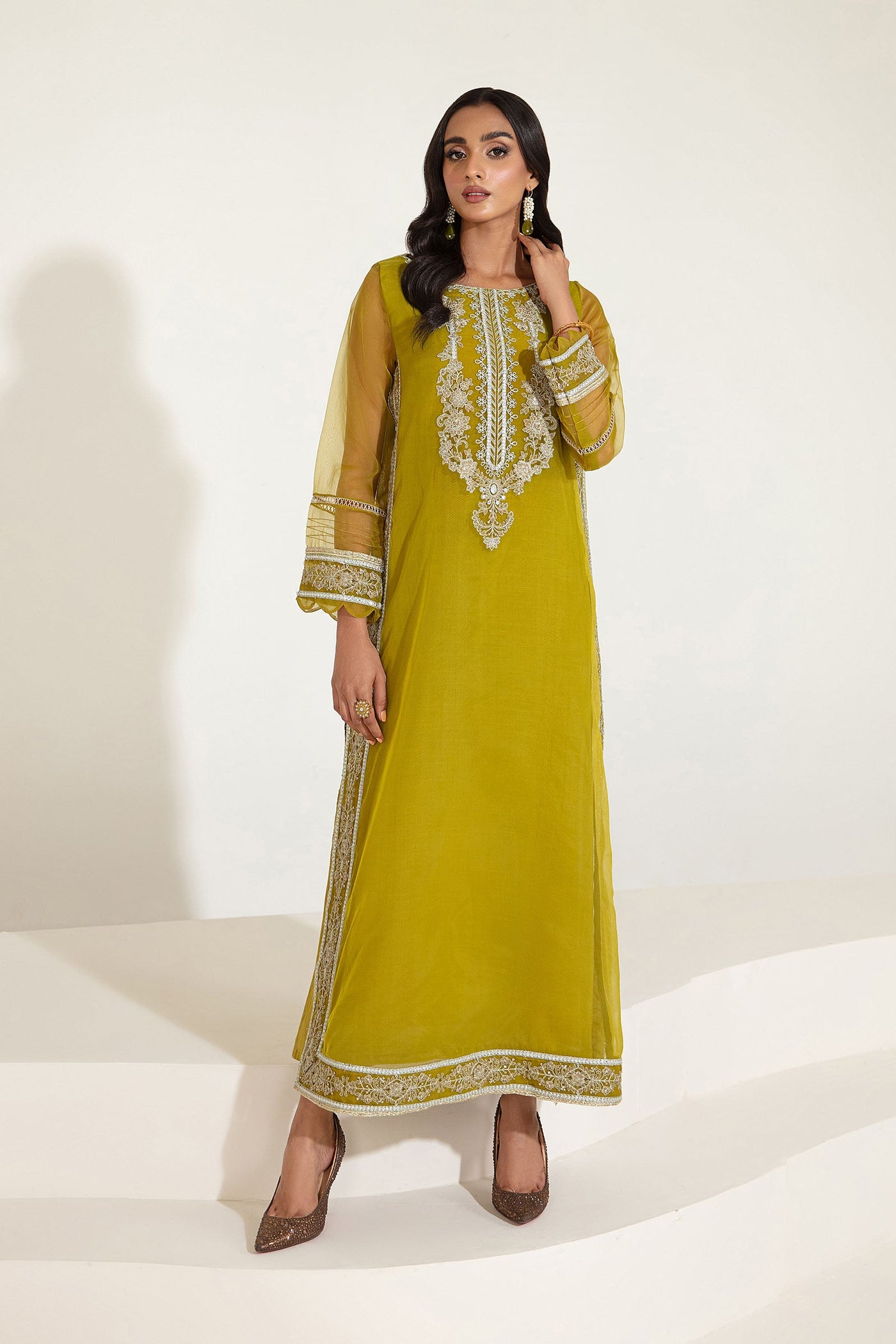 2 Pc Embroidered Raw Silk Suit | MB-F23-410