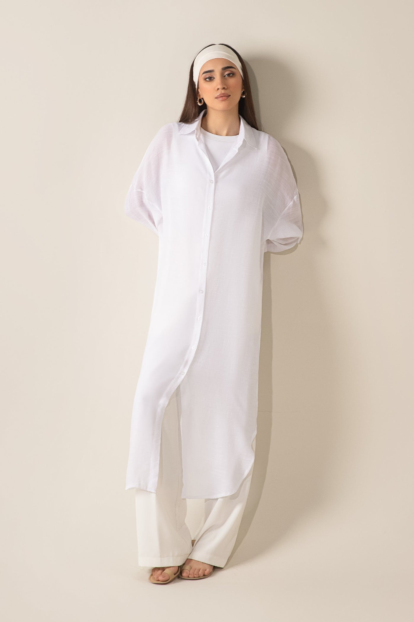 Long Button Down Shirt Dress | WEST-S25-12A